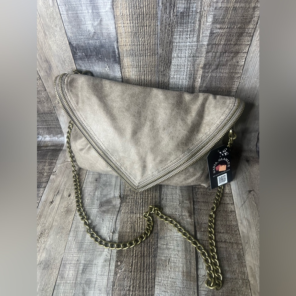 Matt Natt Crossbody Purse Zipper Design Bag Chain Strap Tote Bag - Picture 13 of 16